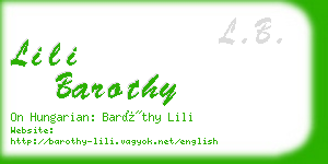 lili barothy business card